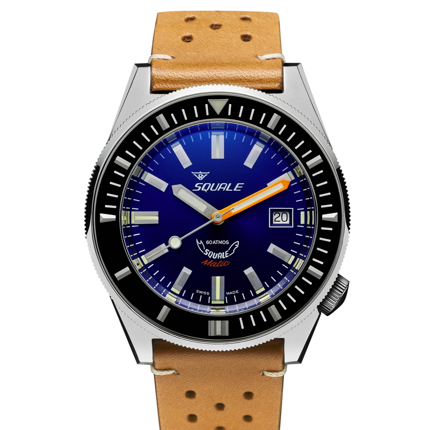 Squale Matic Dark Blue Leather 